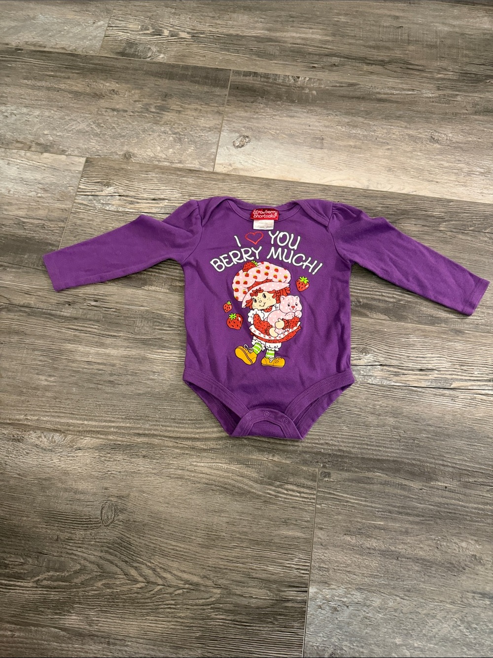 Strawberry Shortcake Purple 'I Love You Berry Much' One-Piece